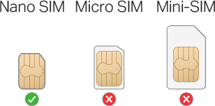 Nano SIM supported